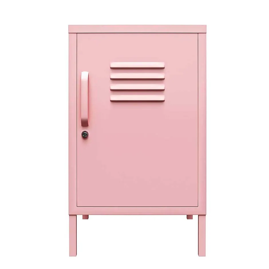 Wohnen Metall-Kommode mit Tür in Rosa - Asbell
