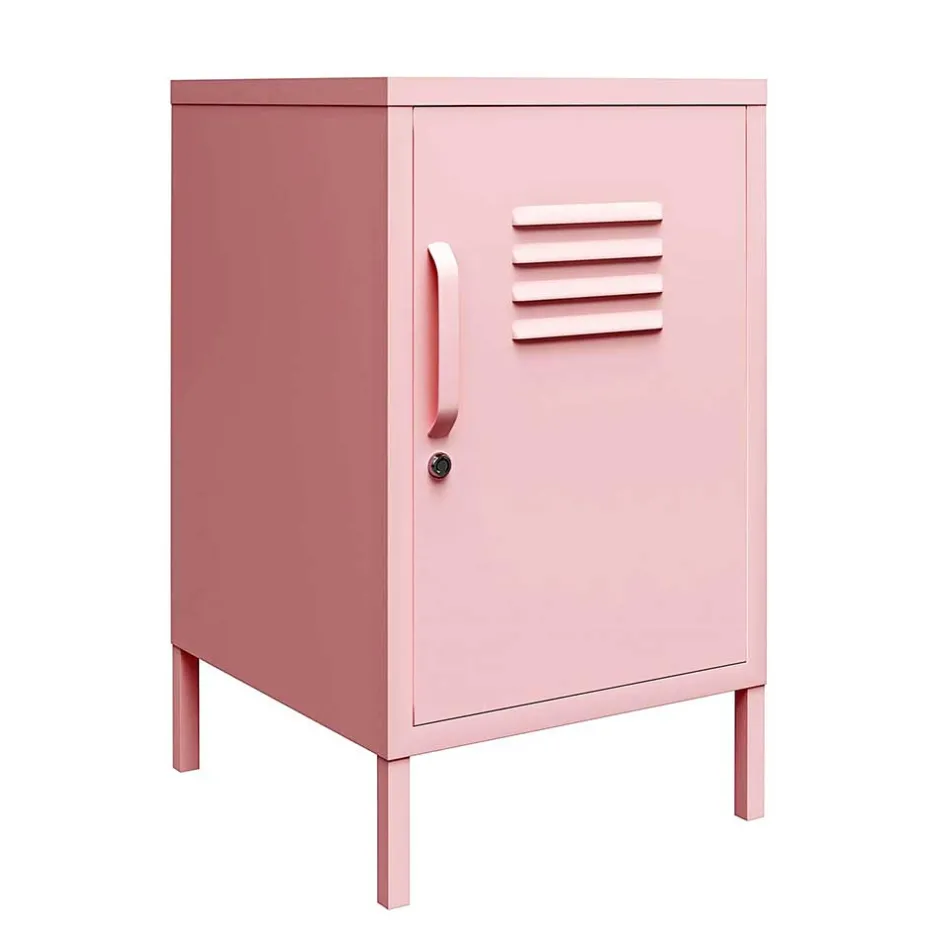 Wohnen Metall-Kommode mit Tür in Rosa - Asbell