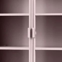 Wohnen Metallvitrinenschrank in Hellrosa - Malivia