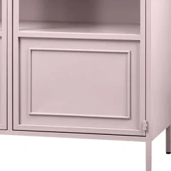 Wohnen Metallvitrinenschrank in Hellrosa - Malivia