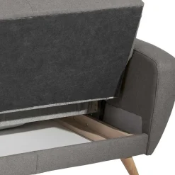 Microfaser Bettcouch mit drei Sitzplätzen - Durencas^Wohnen