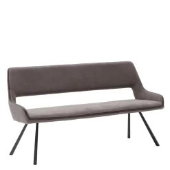 Microfaser Esszimmerbank in Hellbraun - Puladium^Wohnen Discount