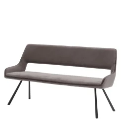 Microfaser Esszimmerbank in Hellbraun - Puladium^Wohnen Discount