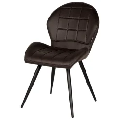 Wohnen Microfaser Küchenstuhl in Anthrazit - Crocodile (2er Set)