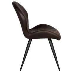 Wohnen Microfaser Küchenstuhl in Anthrazit - Crocodile (2er Set)