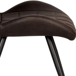 Wohnen Microfaser Küchenstuhl in Anthrazit - Crocodile (2er Set)