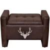 Microfaser Polsterbank mit Hirsch Kopf - Miley^Wohnen Hot