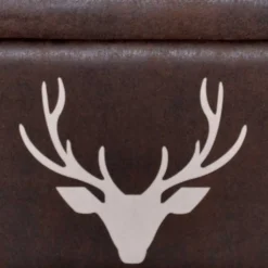 Microfaser Polsterbank mit Hirsch Kopf - Miley^Wohnen Hot