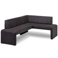 Microfaser Polstereckbank in Anthrazit - Daricca^Wohnen Sale