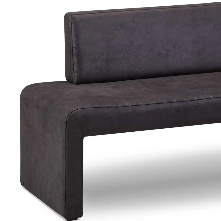 Microfaser Polstereckbank in Anthrazit - Daricca^Wohnen Sale