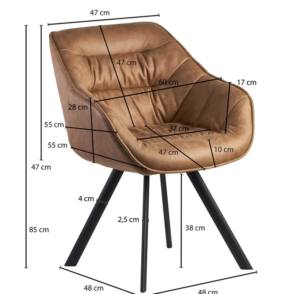 Microfaser Polsterstuhl in Beige - Pacifigo^Wohnen Hot