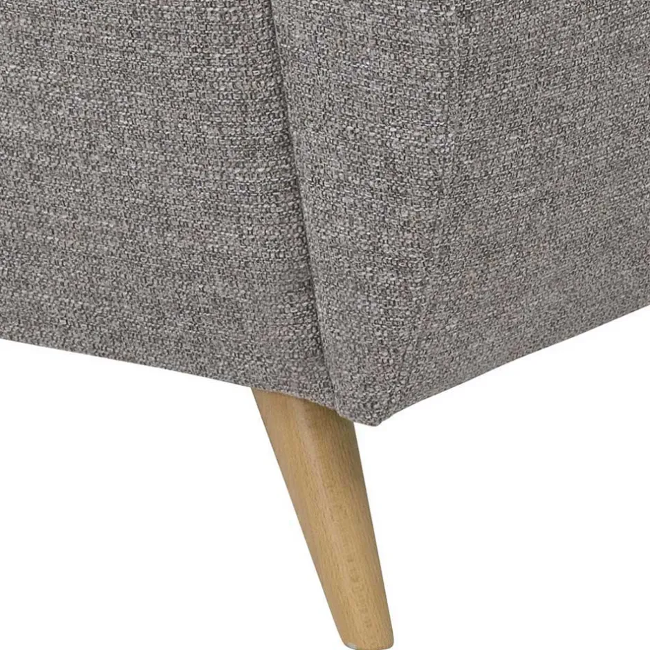 Microfaser Schlafcouch in Grau und Buche - Durencas^Wohnen Sale