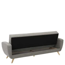 Microfaser Schlafcouch in Grau und Buche - Durencas^Wohnen Sale