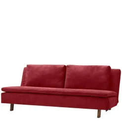 Microvelours Bettcouch in Dunkelrot - Java^Wohnen Online