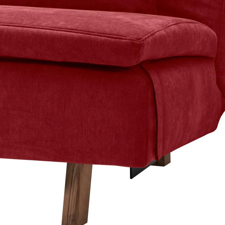 Microvelours Bettcouch in Dunkelrot - Java^Wohnen Online