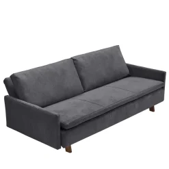 Microvelours Schlafsofa in Blaugrau - Glory^Wohnen New