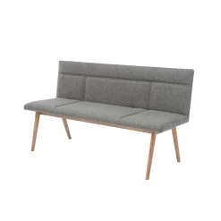 Wohnen Mid Century Esstisch Bank in Grau Webstoff - Tucina