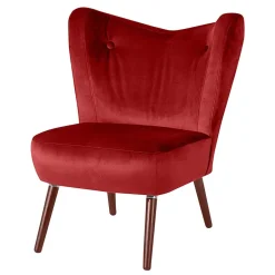 Mid Century Sessel in Ziegelrot Samtvelours - Klimaca^Wohnen Online