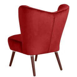 Mid Century Sessel in Ziegelrot Samtvelours - Klimaca^Wohnen Online