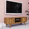 Mid Century TV Lowboard aus Wildeiche massiv - Hardus^Wohnen Discount
