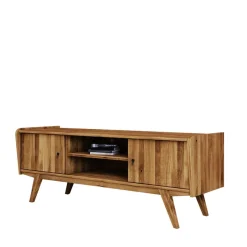 Mid Century TV Lowboard aus Wildeiche massiv - Hardus^Wohnen Discount