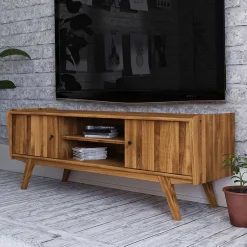 Mid Century TV Lowboard aus Wildeiche massiv - Hardus^Wohnen Discount