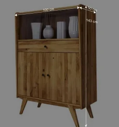 Wohnen Mid Century Wildeiche Schrank geölt - Hardus I