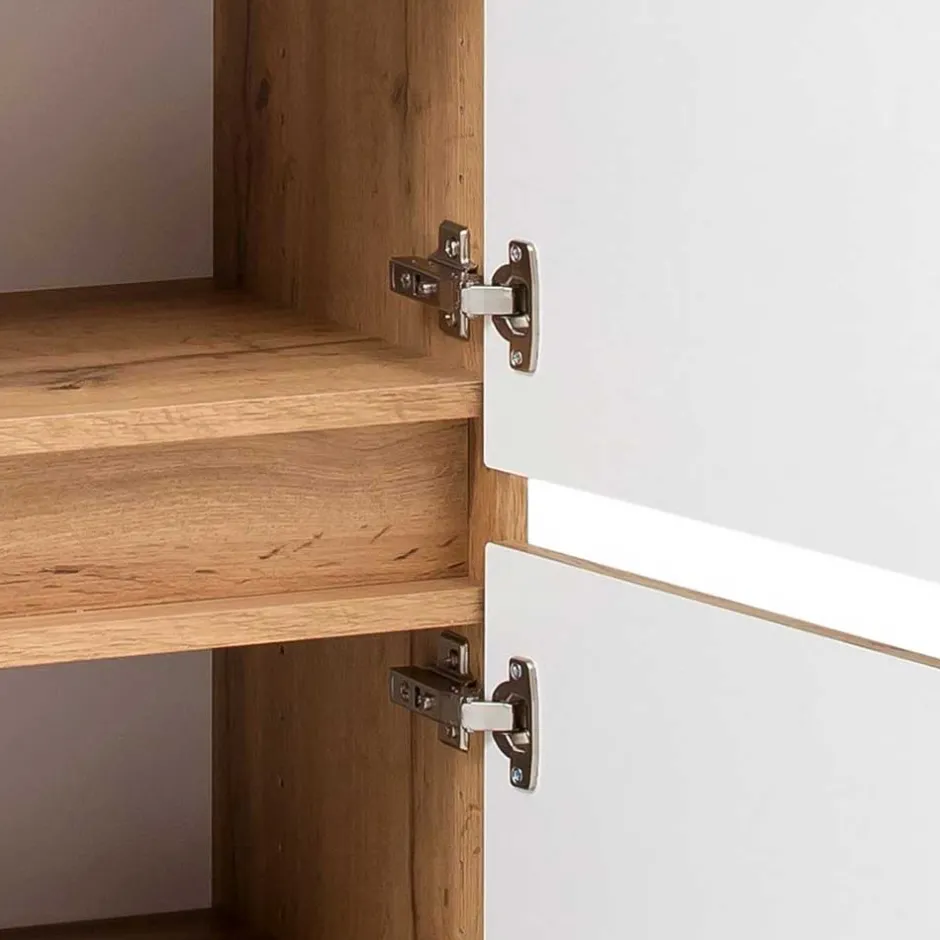 Midi Badschrank in Holzoptik Wildeiche - Drumias^Wohnen New