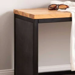 Wohnen Minimalistische Bank aus Akazie Massivholz - Zyrafete