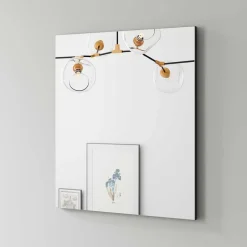 Wohnen Minimalistischer Wandspiegel in Anthrazit - Vlatu