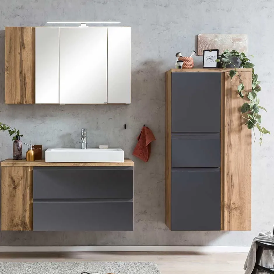 Wohnen Mittelgroßer Badschrank - stehend oder hängend - Jambi