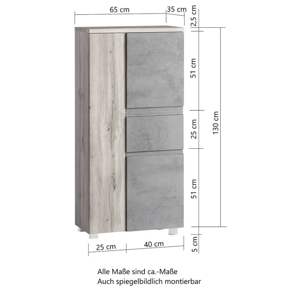 Wohnen Mittelgroßer Badschrank - stehend oder hängend - Jambi