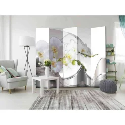 Wohnen Mobile Trennwand mit weißen Orchideen - Valentino