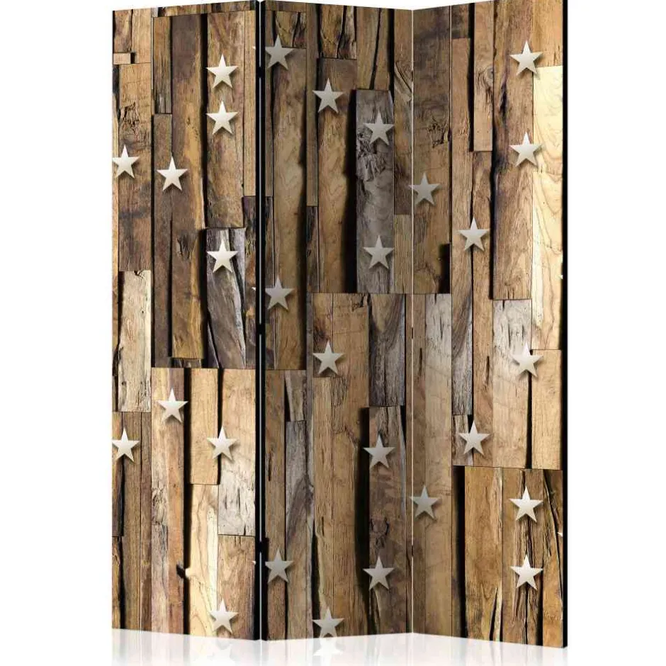 Wohnen Mobiler Design Paravent Holz & Sterne - Dalicia