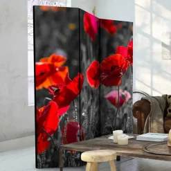 Wohnen Mobiler Foto Raumtrenner mit Mohn Blumen Motiv - Conwy