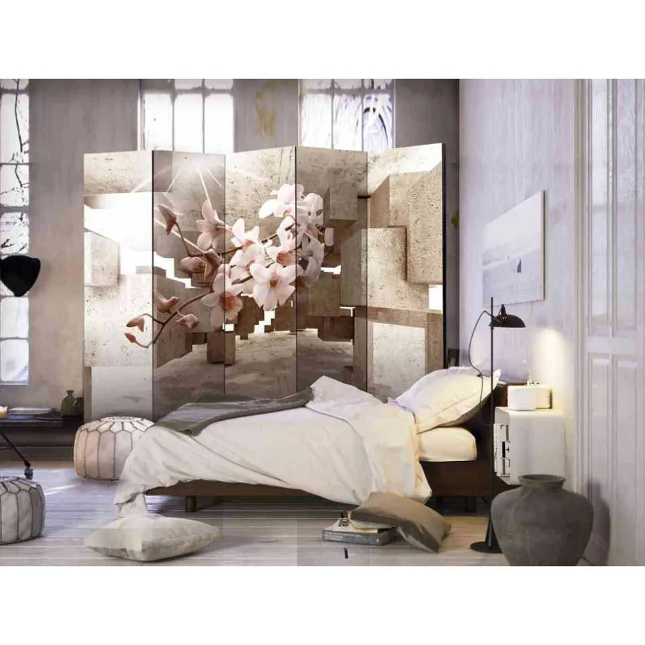 Wohnen Mobiler Raumteiler aus Leinwand - Lasalinas