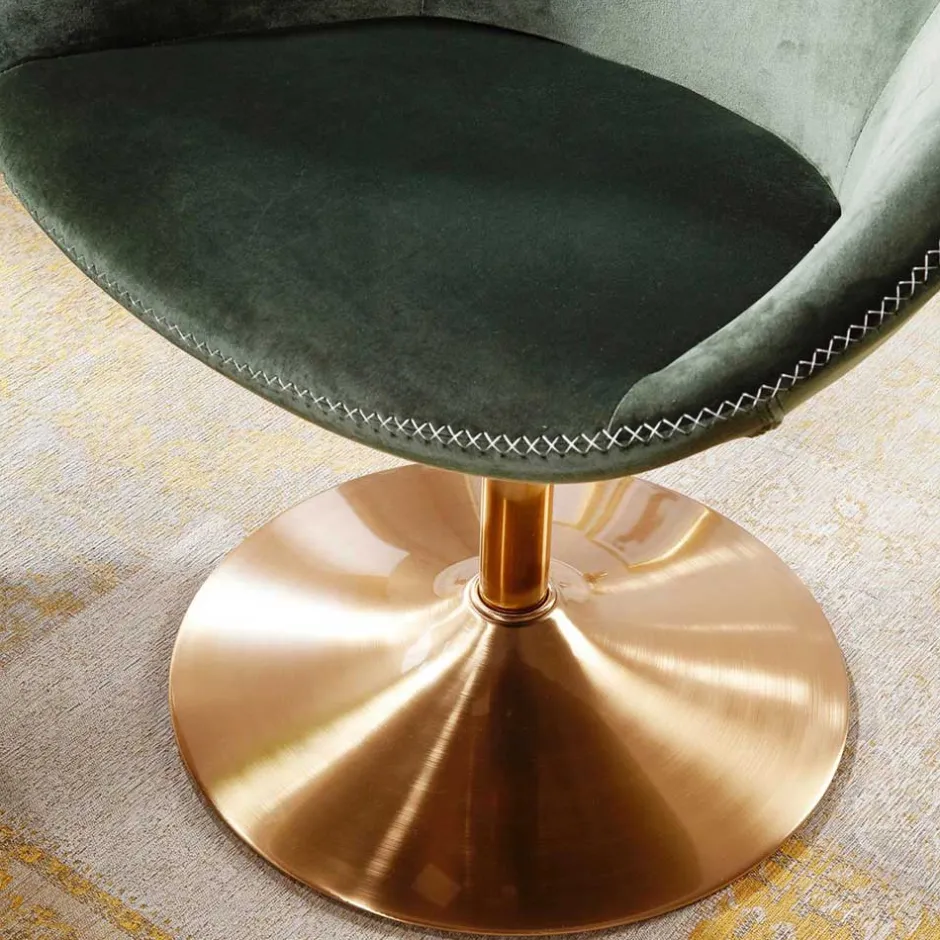 Wohnen Modern Art Deco Sessel in Dunkelgrün - Rigorosa