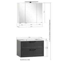 Modern Country Badeinrichtung Set - Novelya (dreiteilig)^Wohnen New