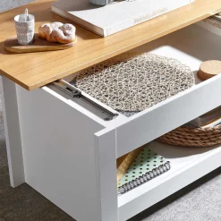 Modern Country Couchtisch mit Staufach - Intora^Wohnen