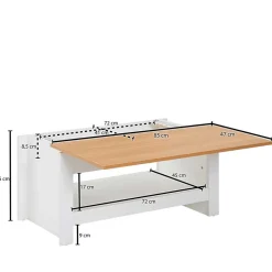 Modern Country Couchtisch mit Staufach - Intora^Wohnen