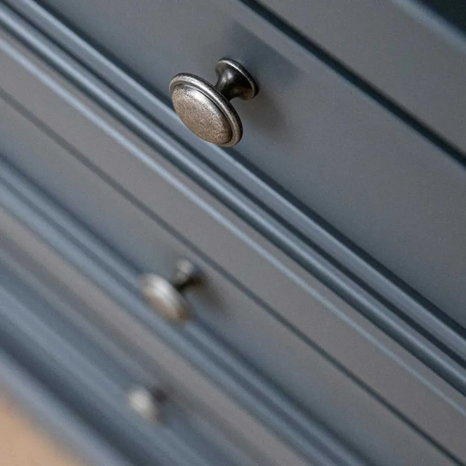 Wohnen Modern Country Highboard in Grau & Kiefer - Eromsia