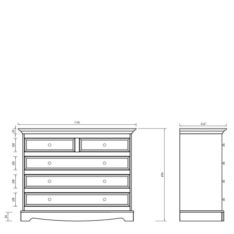 Wohnen Modern Country Kommode zweifarbig - Vitablo