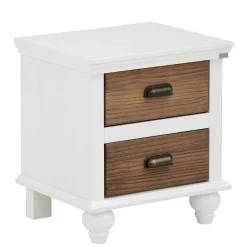 Modern Country Nachtkommode in Weiß - Yakos^Wohnen