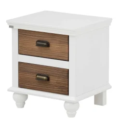 Modern Country Nachtkommode in Weiß - Yakos^Wohnen