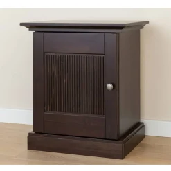 Modern Country Nachtschrank in Dunkelbraun - Nauizia^Wohnen New