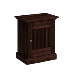 Modern Country Nachtschrank in Dunkelbraun - Nauizia^Wohnen New