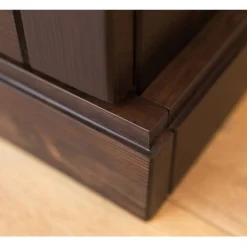 Modern Country Nachtschrank in Dunkelbraun - Nauizia^Wohnen New