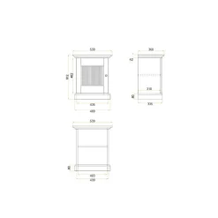 Modern Country Nachtschrank in Dunkelbraun - Nauizia^Wohnen New