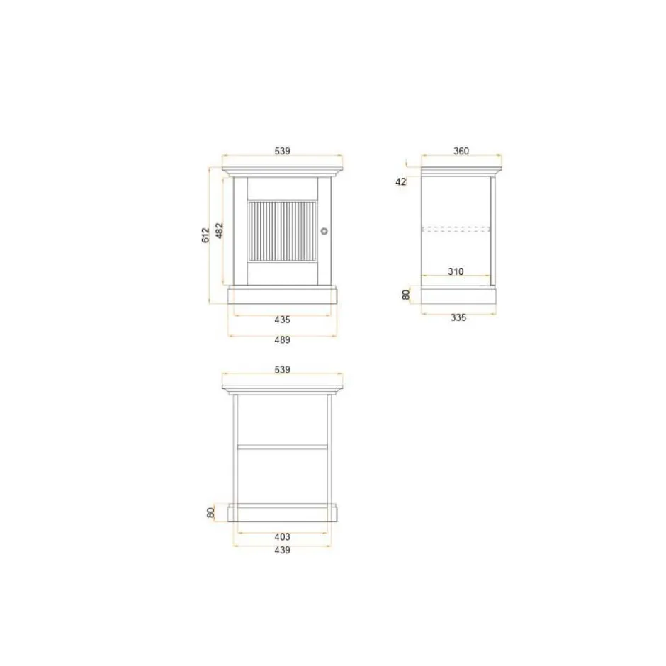 Modern Country Nachtschrank in Dunkelbraun - Nauizia^Wohnen New