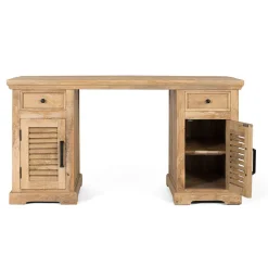 Wohnen Modern Country Schreibtisch mit Lamellentüren - Muray